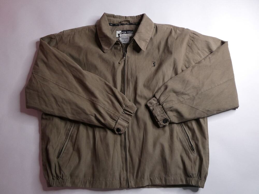PGA Tour Collection full zip jacket, XL, khaki